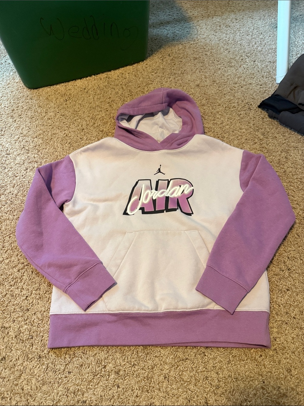 Jordan Kids Two-Tone Pink & White Pullover Hoodie